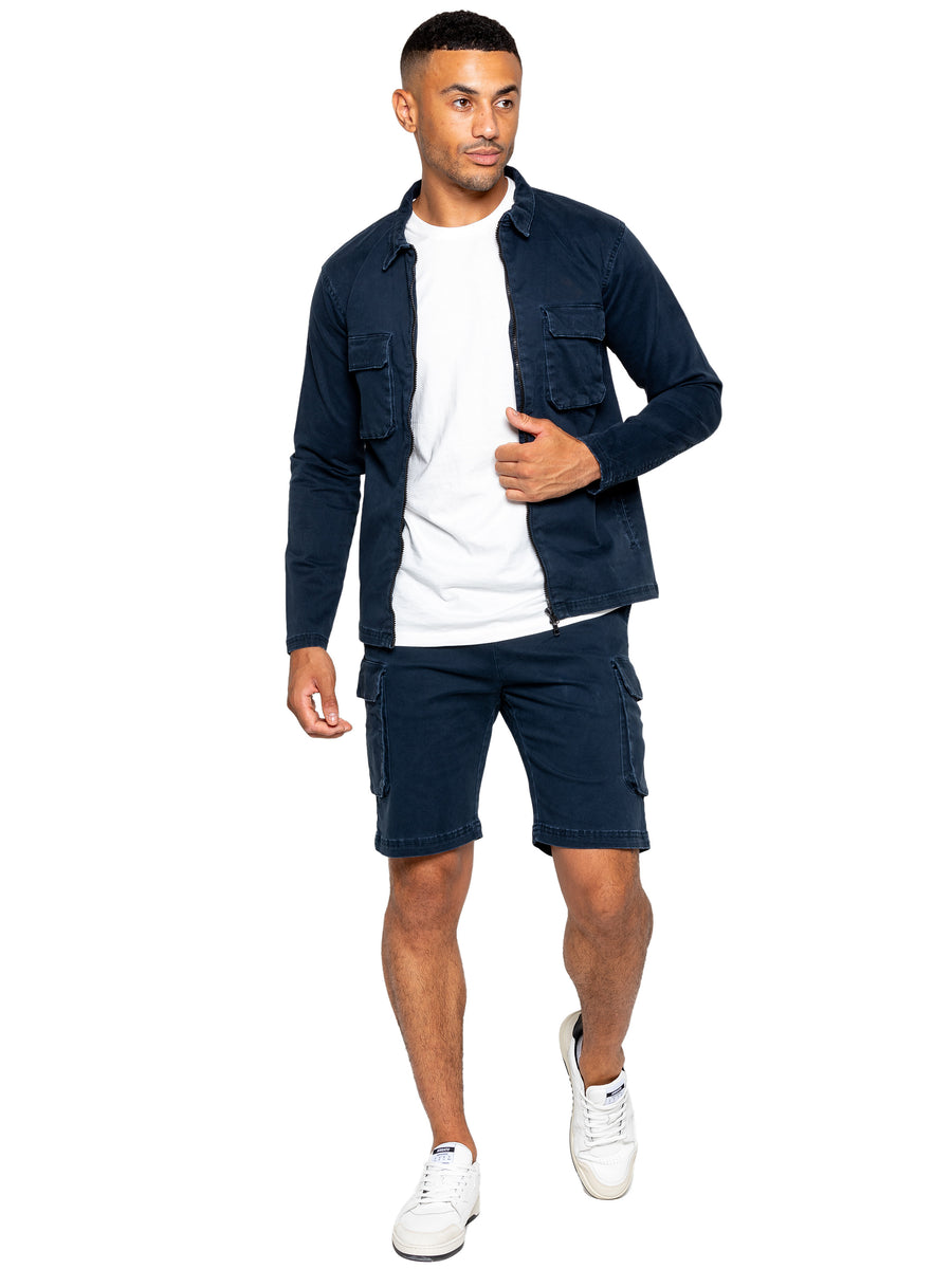 Natasha - Short Jacket with Flared Cargo Pants