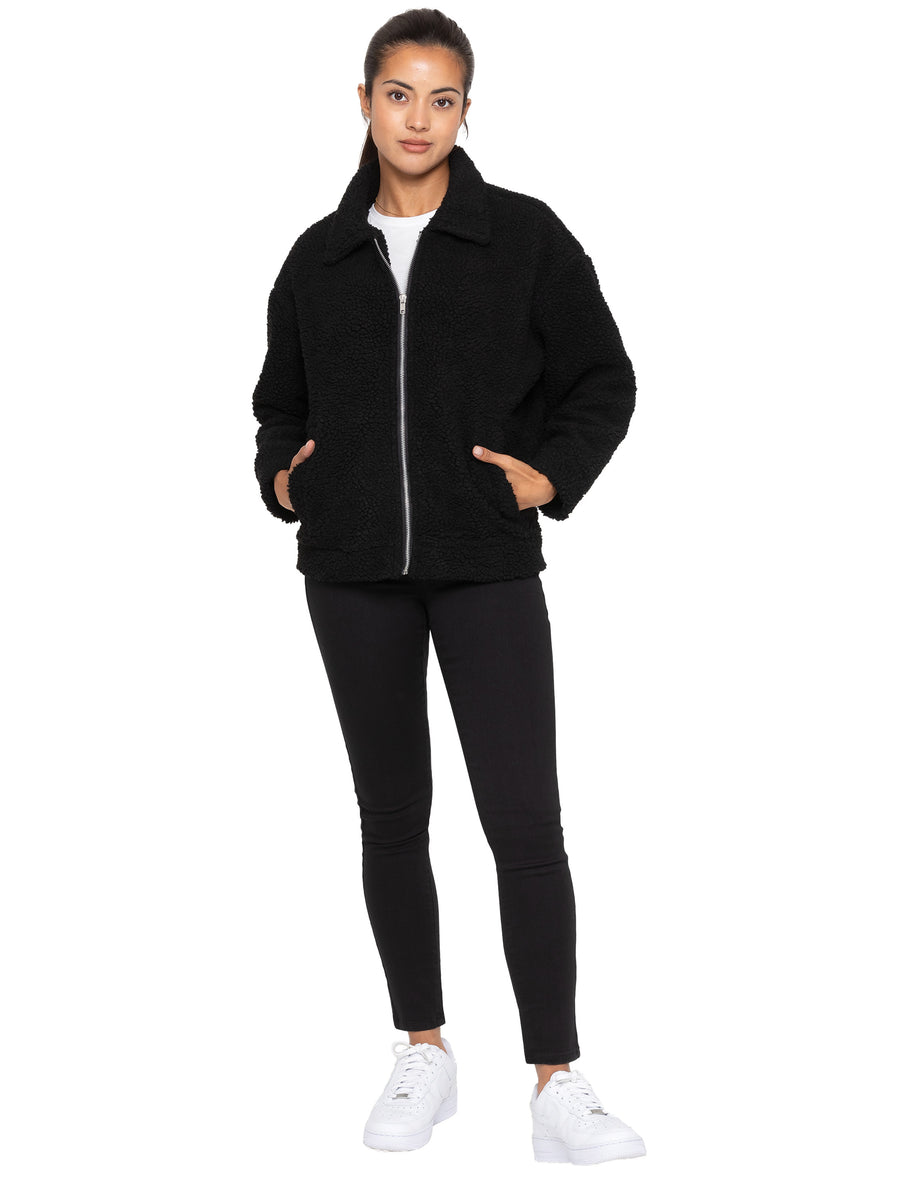Teddy Fleece Jacket Black ENZO Jeans