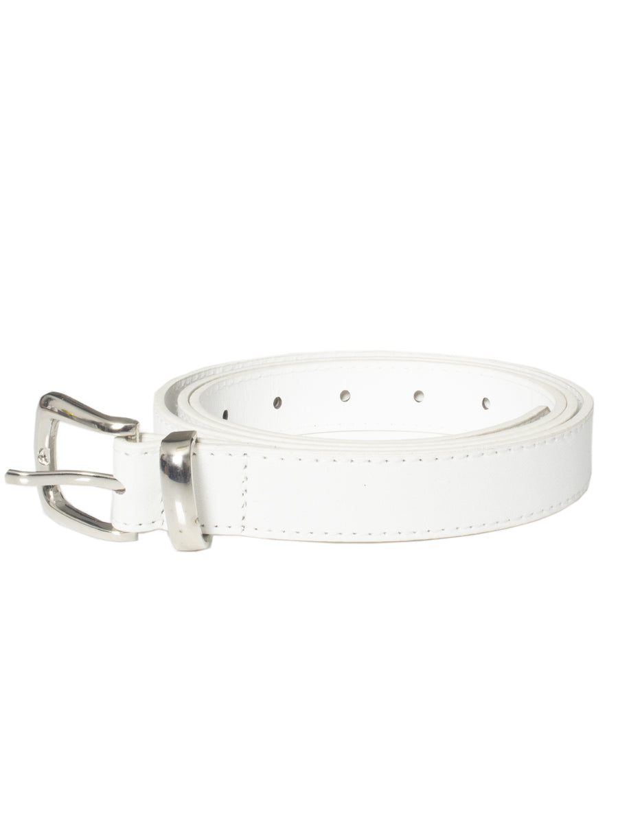 Cintura In Pelle Donna MUSTANG | Larghezza 3.5 Cm | Colore Bianco | Accessorio Quotidiano - 2