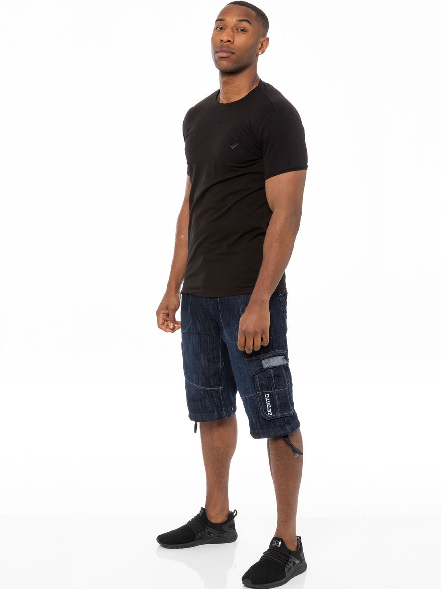 Pantaloni Cargo Combat Chino In Cotone Denim Casual Da Lavoro Enzo