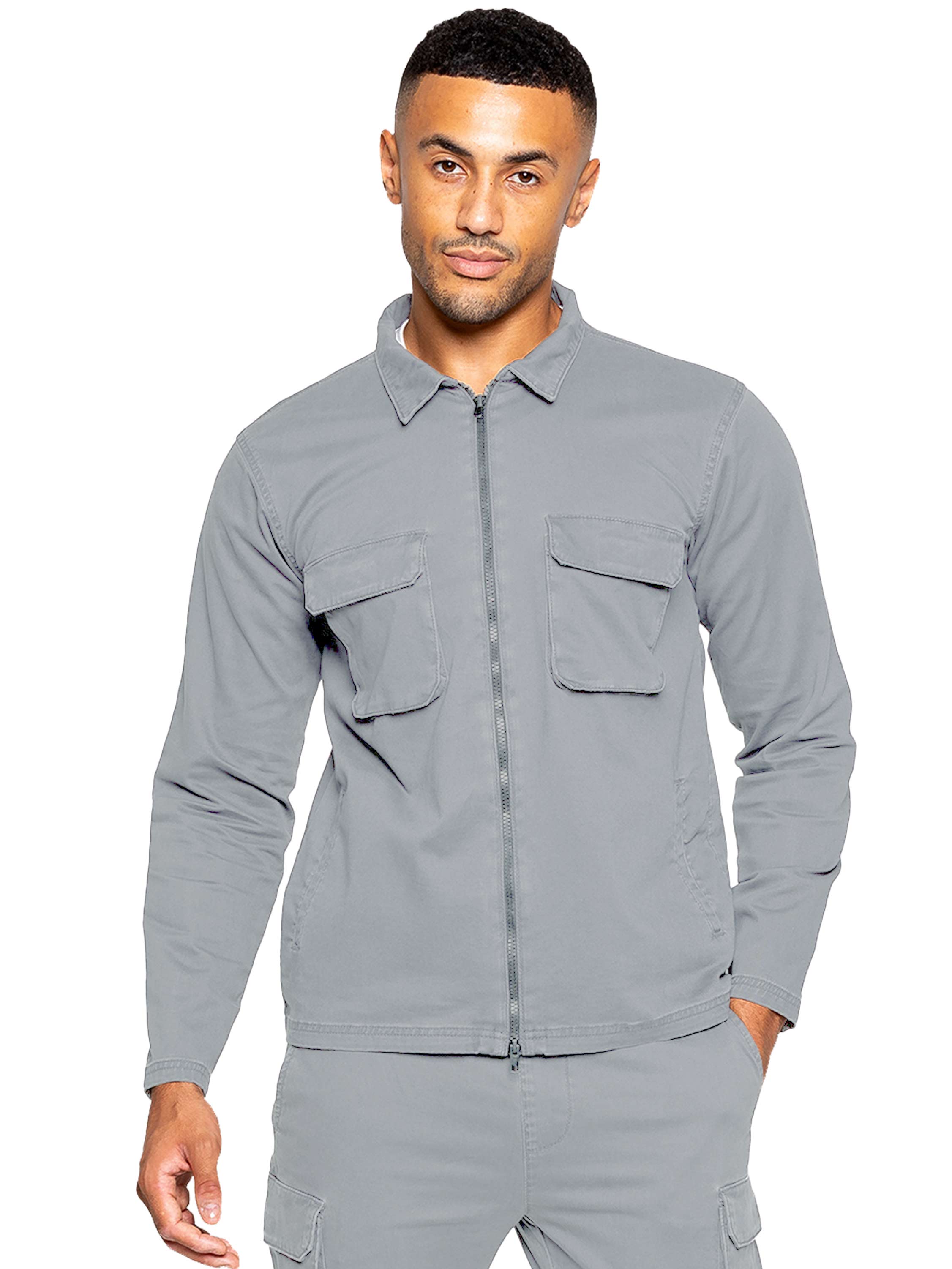 Nova Dye Cargo Jacket - Light Grey – ENZO Jeans