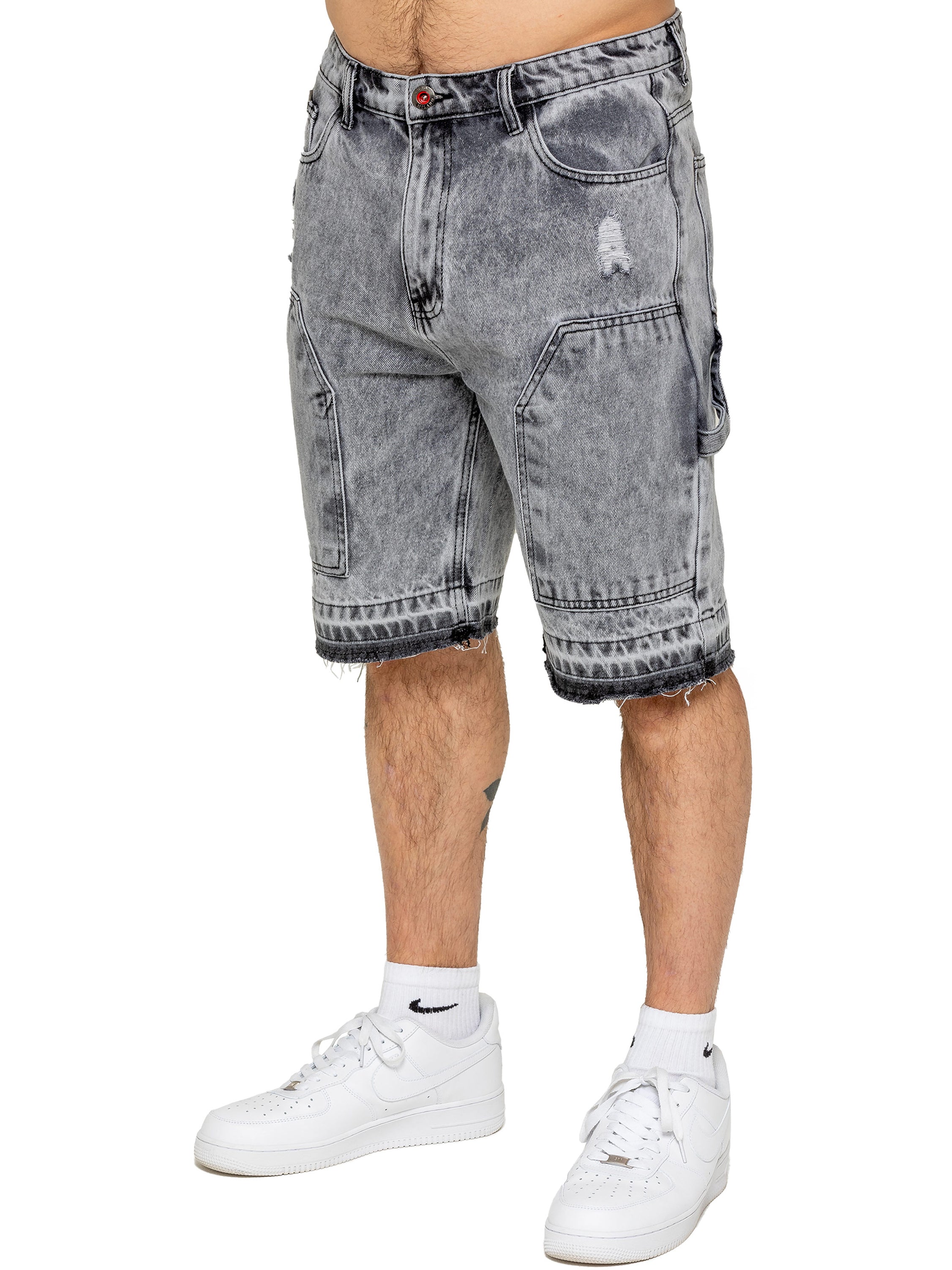 Luciano Carpenter Denim Shorts Grey – ENZO Jeans - Main Image