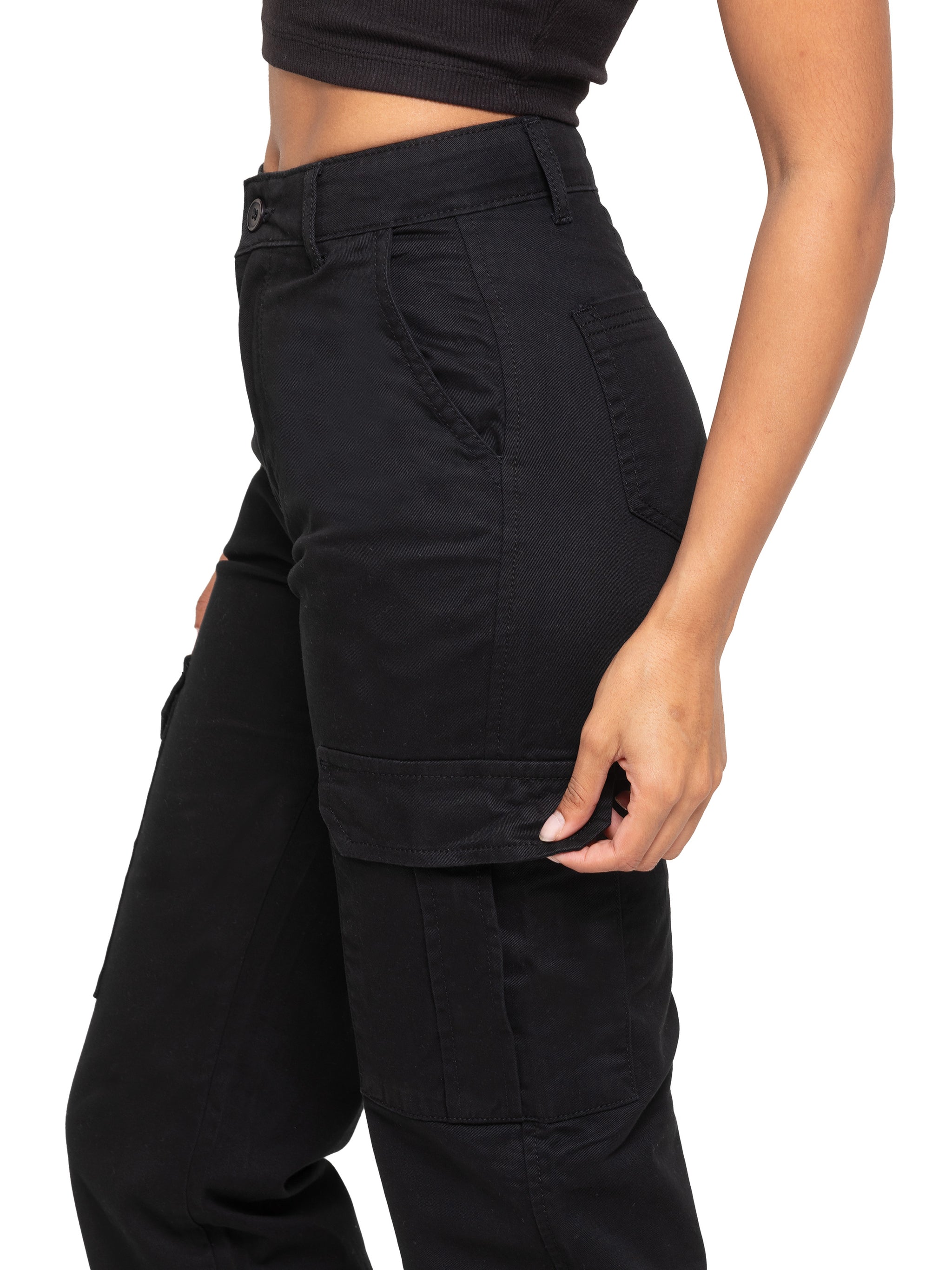 Bestseller A/S Dames VMZAMIRA MR Straight Cargo Pant GA NOOS broek, zwart, XL/34, Schwarz, 34 NL/XL Bestseller A/S Dames VMZAMIRA MR Straight Cargo Pant GA NOOS broek, zwart, XL/34, Schwarz, 34 NL/XL