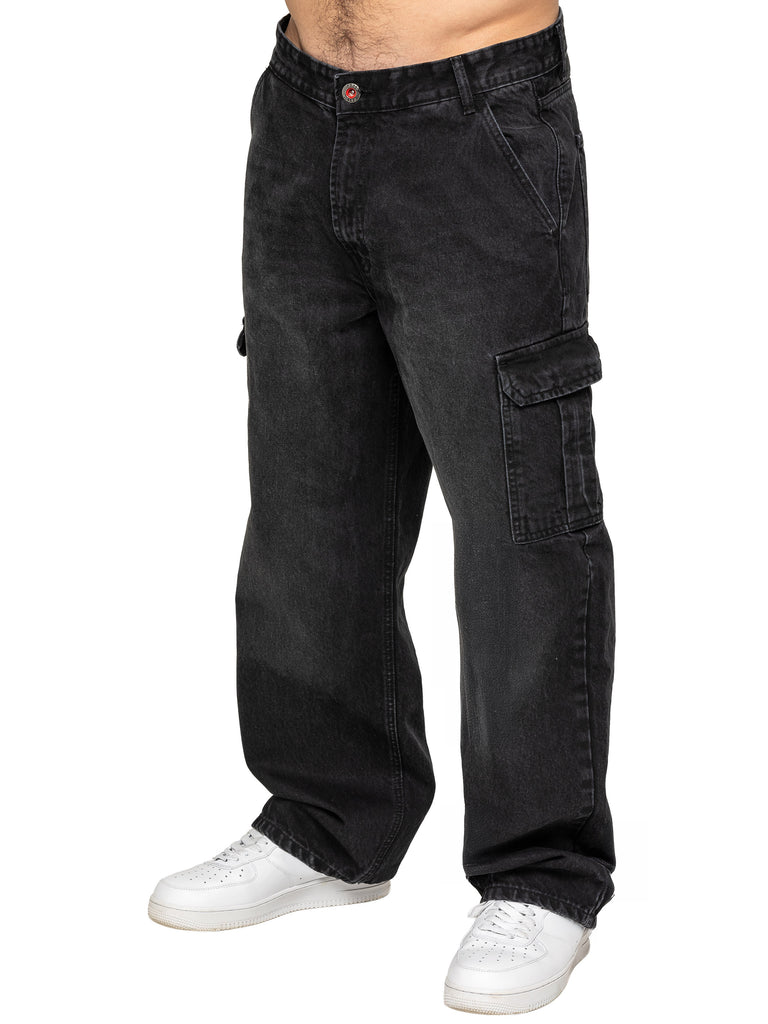 定価27500円ESIO Bold pocket cargo Mサイズ ブラック Gonzalo Loose Baggy Cargo Jeans - Black – ENZO Jeans