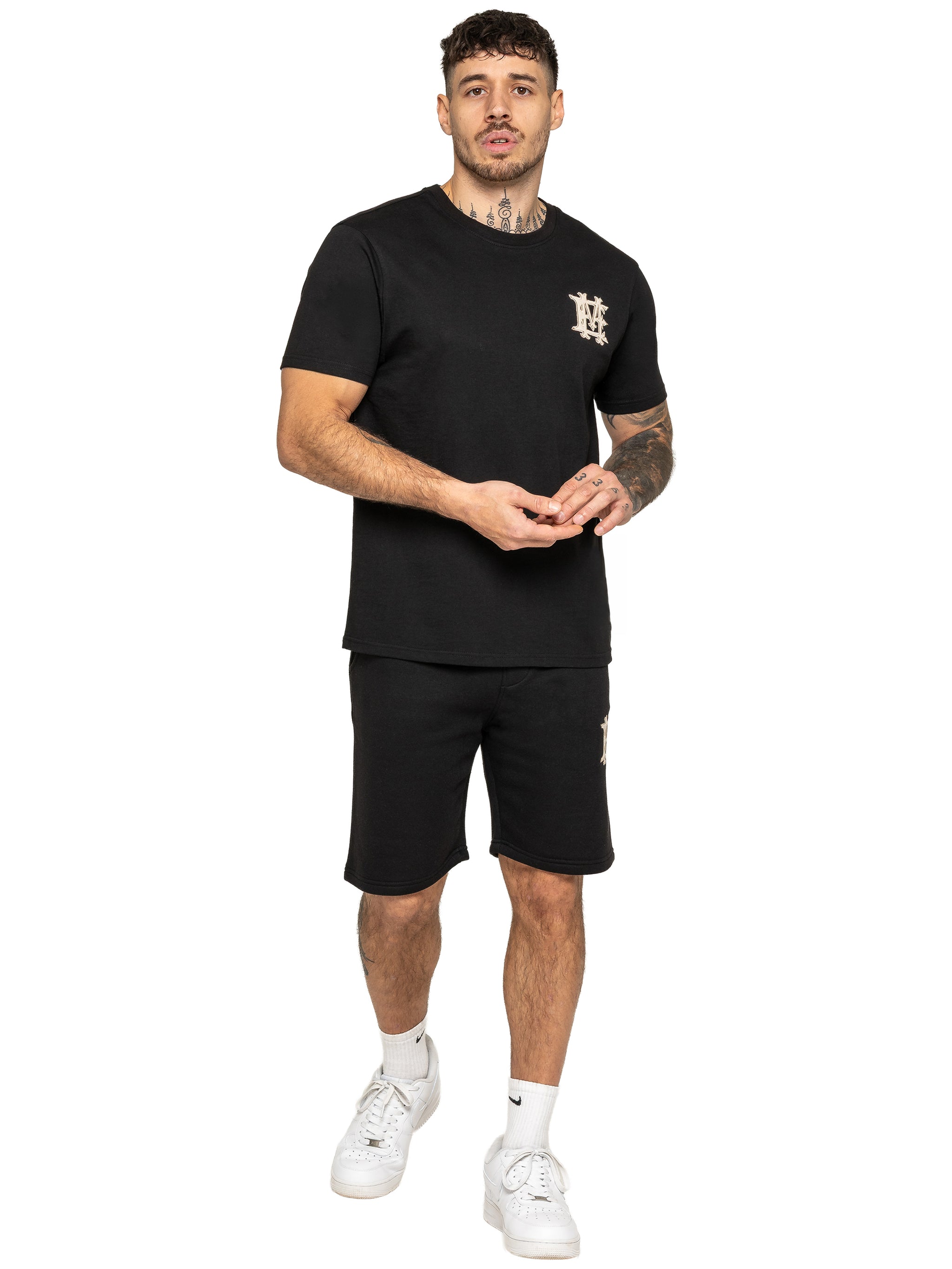 Ricardo T-Shirt and Fleece Shorts Set - Black – ENZO Jeans