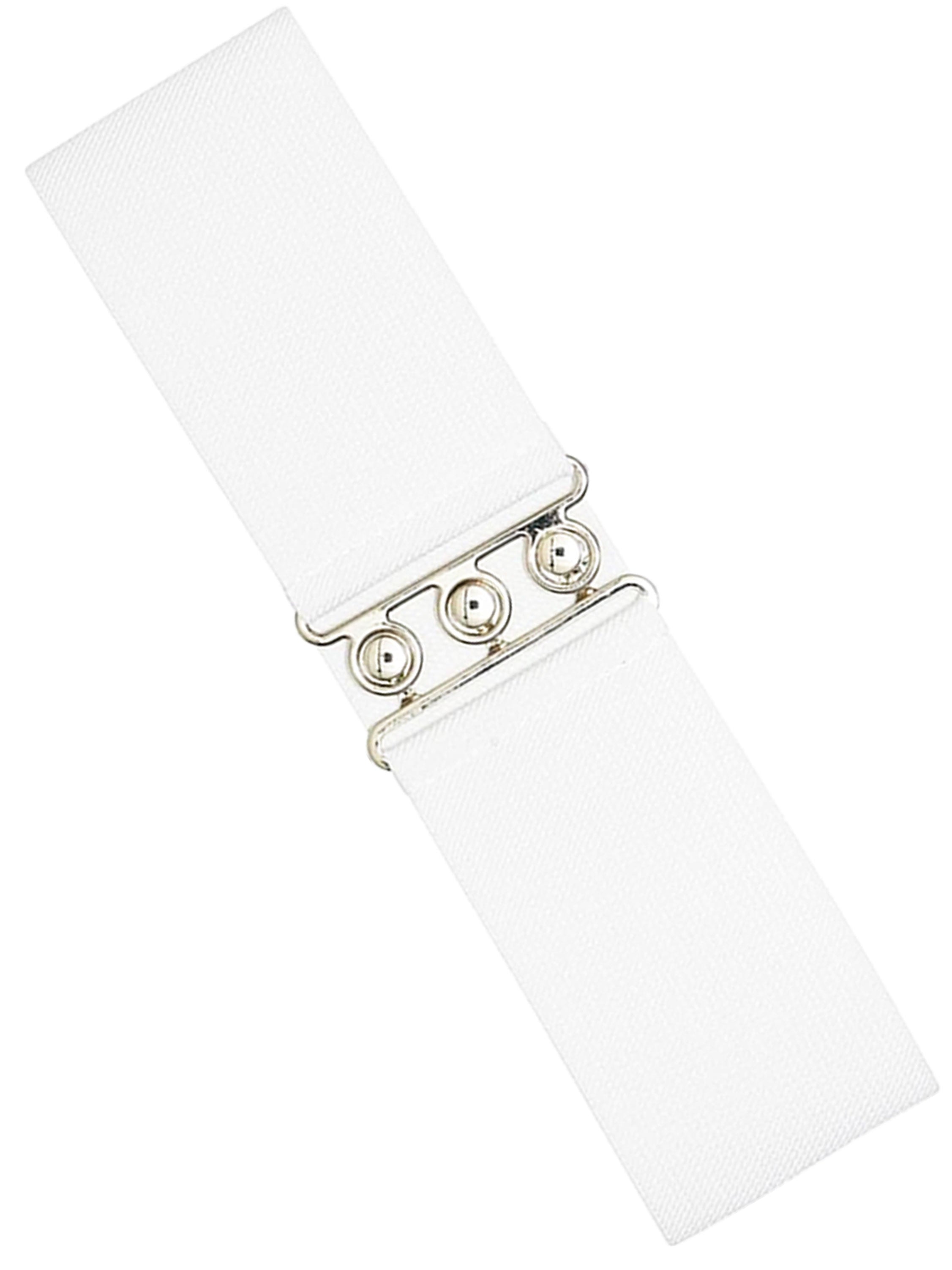 Women's Wide Elasticated Belts White – ENZO Jeans