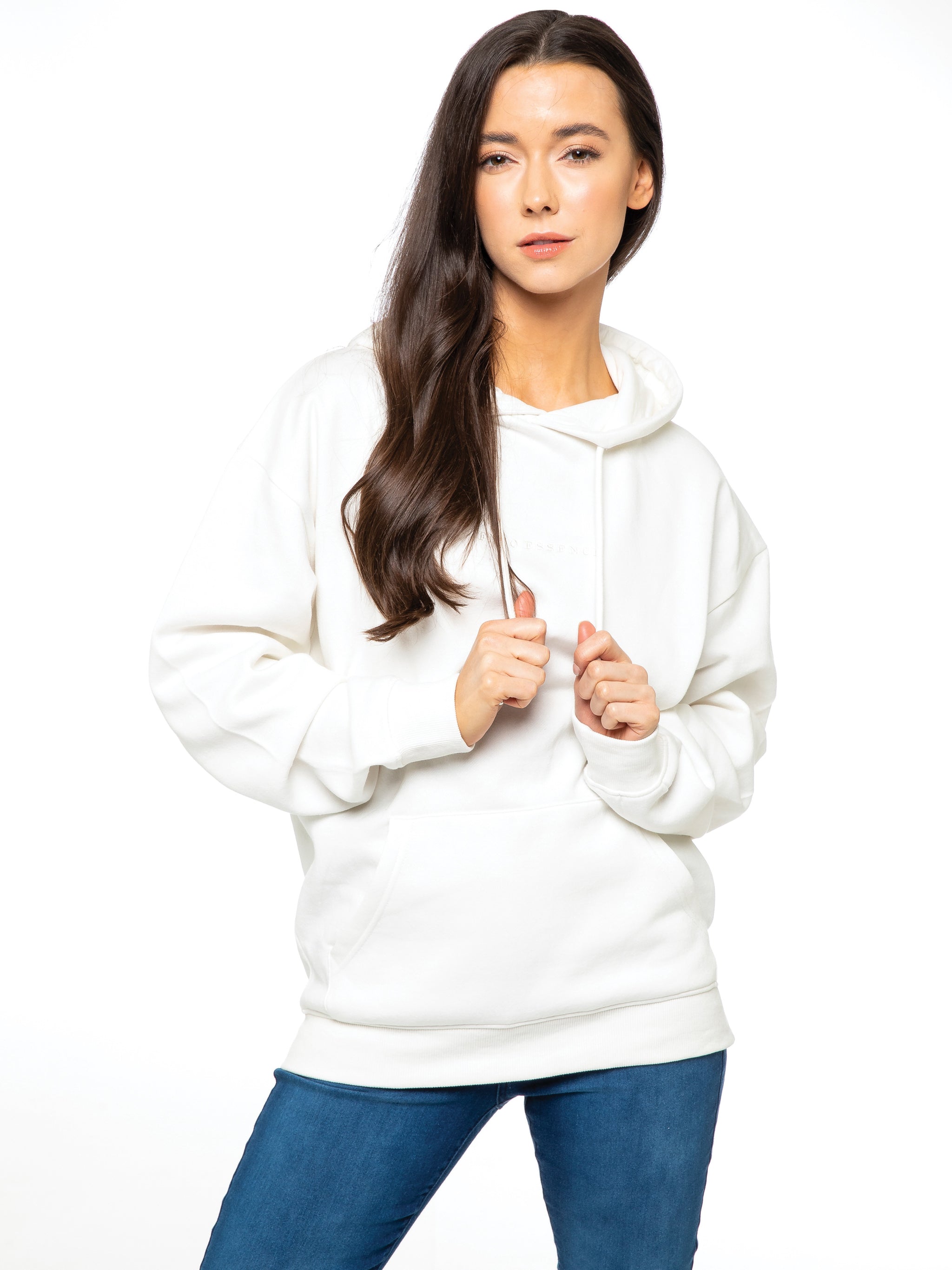 Gymshark Womens Oversized White Sweatshirt Oversized Essential