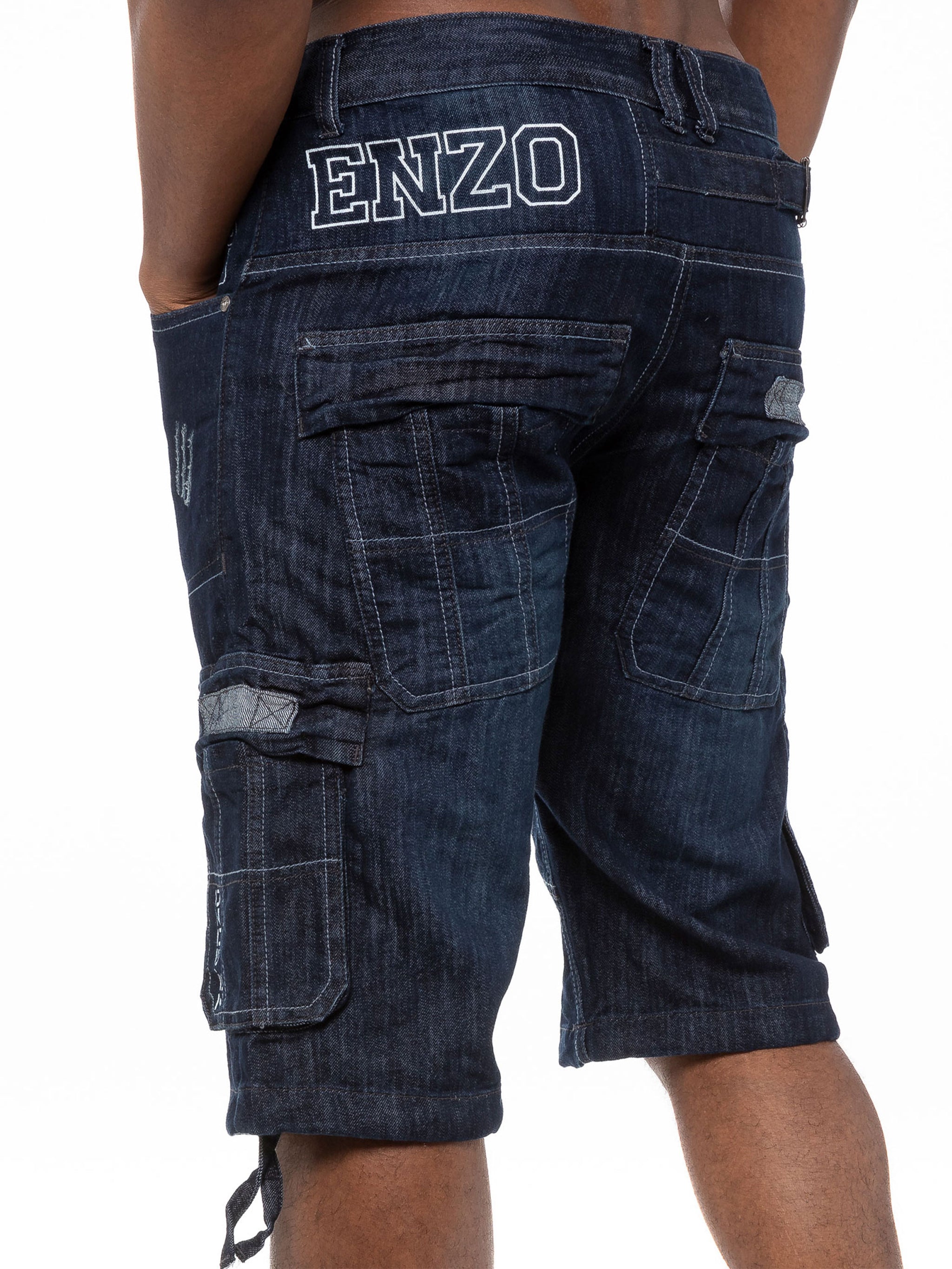 Conrad Denim Cargo Shorts - Dark Blue – ENZO Jeans